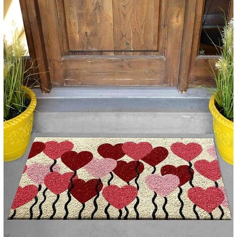 Baroni Home Paillasson De Jardin En Coco Avec Base En PVC Peint à La Main Dépeignant Pelouse De Cœur 70X40X2 Cm. Facile à Nettoyer Et Ultrarésistant 4 Baroni Home Paillasson De Jardin En Coco Avec Base En PVC Peint à La Main Dépeignant Pelouse De Cœur 70X40X2 Cm. Facile à Nettoyer Et Ultrarésistant – Image 4