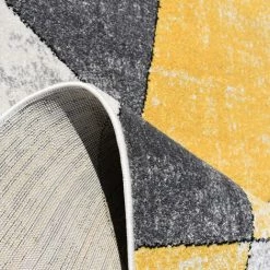 JADOREL Tapis Salon 240x320 Cm Rectangulaire ROSALINE Jaune Entrée Adapté Au Chauffage Par Le Sol - Jaune -Tapis et paillasson Soldes 53715864 4