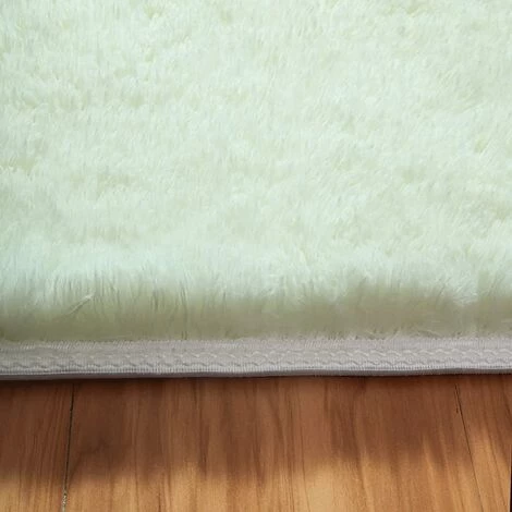 ALMI Tapis Pour Le Salon,Tapis Moelleux D'intérieur Modernes En Velours Super Doux Et Moelleux Fluffy Soft Longhair Décoratif Coussin De Chaise Canapé Natte(Blanc 80 X 120 Cm) 2 ALMI Tapis Pour Le Salon,Tapis Moelleux D'intérieur Modernes En Velours Super Doux Et Moelleux Fluffy Soft Longhair Décoratif Coussin De Chaise Canapé Natte(Blanc 80 X 120 Cm) – Image 2