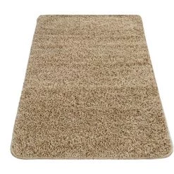 Paco Home Tapis Salle De Bain Moderne Uni Poils Longs Tapis De Bain Antidérapant Beige 60x100 Cm -Tapis et paillasson Soldes 53805288 4