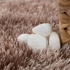 Paco Home Tapis Salle De Bain Moderne Poils Longs Uni Tapis De Bain Antidérapant Marron 70x120 Cm -Tapis et paillasson Soldes 53805291 3