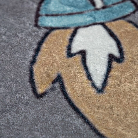 Paco Home Tapis Pour Enfants, Tissage Plat Pour Chambre D'enfant, Avec Motif Fusées Et Diction, Gris 160x230 Cm 3 Paco Home Tapis Pour Enfants, Tissage Plat Pour Chambre D'enfant, Avec Motif Fusées Et Diction, Gris 160x230 Cm – Image 3