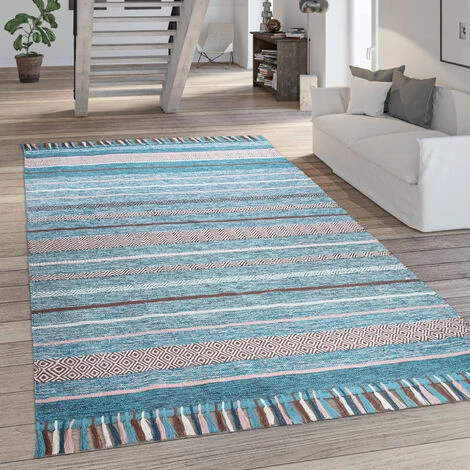 Paco Home Tapis De Salon Moderne Aspect Rayures Avec Franges Coton Tapis Tissé Vert 60x110 Cm 1 Paco Home Tapis De Salon Moderne Aspect Rayures Avec Franges Coton Tapis Tissé Vert 60x110 Cm