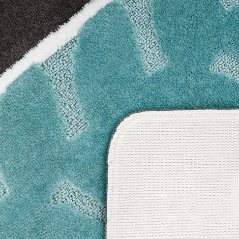 Paco Home Tapis De Bain, Tapis Poils Ras Pour Salle De Bain Avec Motif, Look 3D Gris Bleu 70x120 Cm 4 Paco Home Tapis De Bain, Tapis Poils Ras Pour Salle De Bain Avec Motif, Look 3D Gris Bleu 70x120 Cm – Image 4