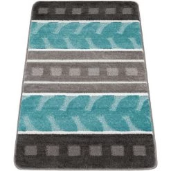 Paco Home Tapis De Bain, Tapis Poils Ras Pour Salle De Bain Avec Motif, Look 3D Gris Bleu 70x120 Cm 9 Paco Home Tapis De Bain, Tapis Poils Ras Pour Salle De Bain Avec Motif, Look 3D Gris Bleu 70x120 Cm -Tapis et paillasson Soldes 53805552 5