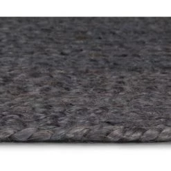 LANGRAY Tapis Fait à La Main Jute Rond 120 Cm Gris Foncé Maison & Jardin 6 LANGRAY Tapis Fait à La Main Jute Rond 120 Cm Gris Foncé Maison & Jardin -Tapis et paillasson Soldes 53827002 3