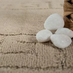 Paco Home Tapis Salle De Bain Moderne Bordure Tapis De Bain Antidérapant Beige Ø 80 Cm Rond -Tapis et paillasson Soldes 53856757 3