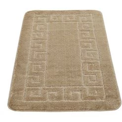 Paco Home Tapis Salle De Bain Moderne Bordure Tapis De Bain Antidérapant Beige Ø 80 Cm Rond -Tapis et paillasson Soldes 53856757 4