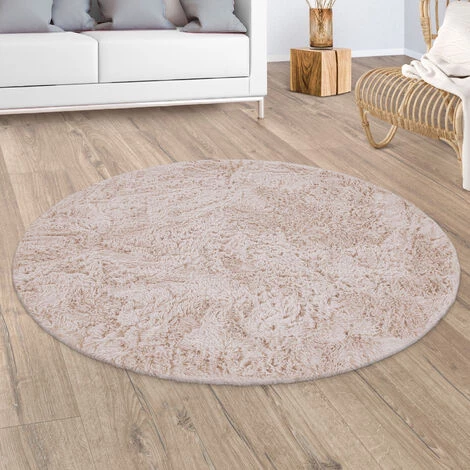 Paco Home Shaggy Tapis De Salon Poils Longs Fausse Fourrure Fourrure Moelleux Crème Beige Ø 120 Cm Rond 2 Paco Home Shaggy Tapis De Salon Poils Longs Fausse Fourrure Fourrure Moelleux Crème Beige Ø 120 Cm Rond – Image 2