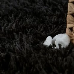 Paco Home Tapis De Bain Moderne Salle De Bain Tapis Shaggy Moelleux Doux Uni Noir 40x55 Cm -Tapis et paillasson Soldes 53856791 3