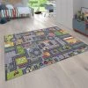 Paco Home Tapis De Jeu Tapis Pour Enfants Chambre D'Enfant Motifs Rues, Gris 100x200 Cm