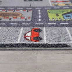 Paco Home Tapis De Jeu Tapis Pour Enfants Chambre D'Enfant Motifs Rues, Gris 100x200 Cm -Tapis et paillasson Soldes 53857246 4