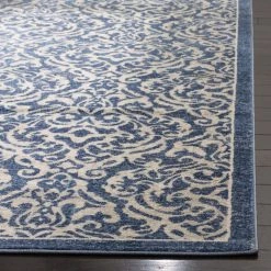 Tapis D'intérieur Traditionnel Tissé à La Puissance, Collection Brentwood, BNT810, En Bleu Marine & Crème, 91 X 152 Cm Par SAFAVIEH - Bleu Marine & Crème -Tapis et paillasson Soldes 53861369 3