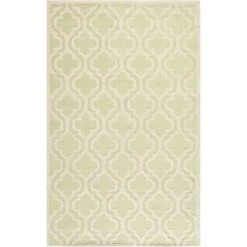 Tapis D'intérieur Treillis Tufté à La Main, Collection Cambridge, CAM132, En Vert Clair & Ivoire, 152 X 244 Cm Par SAFAVIEH - Vert Clair & Ivoire