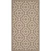 Tapis D'intérieur/extérieur Treillis Tissé à La Puissance, Collection Cour, CY6926, En Marron & Beige, 79 X 152 Cm Par SAFAVIEH - Marron & Beige