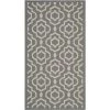 Tapis D'intérieur/extérieur Treillis Tissé à La Puissance, Collection Cour, CY6926, En Gris Anthracite & Beige, 79 X 152 Cm Par SAFAVIEH - Gris Anthracite & Beige