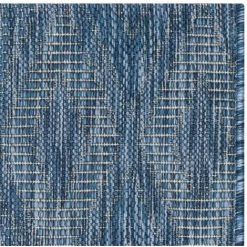 Tapis D'intérieur/extérieur Contemporain Tissé à La Puissance, Collection Cour, CY8522, En Bleu Marine, 79 X 152 Cm Par SAFAVIEH - Bleu Marine -Tapis et paillasson Soldes 53862284 5