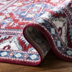 Tapis D'intérieur Inspiré Du Tribal Tissé à La Puissance, Collection Kazak, KZK118, En Rouge & Bleu, 122 X 183 Cm Par SAFAVIEH - Rouge & Bleu -Tapis et paillasson Soldes 53862688 3