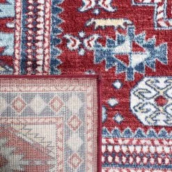 Tapis D'intérieur Inspiré Du Tribal Tissé à La Puissance, Collection Kazak, KZK118, En Rouge & Bleu, 122 X 183 Cm Par SAFAVIEH - Rouge & Bleu -Tapis et paillasson Soldes 53862688 4
