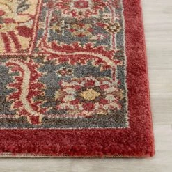 Tapis D'intérieur Traditionnel Tissé à La Puissance, Collection Mahal, MAH621, En Bleu Marine & Rouge, 122 X 170 Cm Par SAFAVIEH - Bleu Marine & Rouge -Tapis et paillasson Soldes 53862937 3