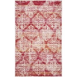 Tapis D'intérieur/extérieur Lumineux Et Moderne Tissé à La Puissance, Collection Montage, MTG182, En Rose & Multi, 91 X 152 Cm Par SAFAVIEH - Rose & Multi