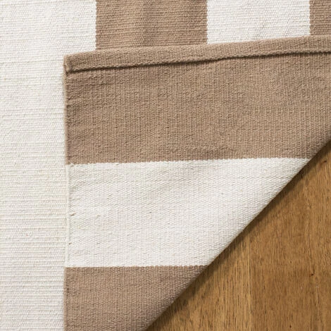 Tapis D'intérieur Moderne Tissé Plat, Collection Montauk, MTK712, En Sable & Ivoire, 91 X 152 Cm Par SAFAVIEH - Sable & Ivoire 4 Tapis D'intérieur Moderne Tissé Plat, Collection Montauk, MTK712, En Sable & Ivoire, 91 X 152 Cm Par SAFAVIEH - Sable & Ivoire – Image 4