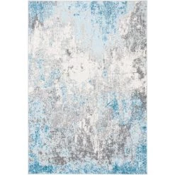 Tapis D'intérieur Bohème Chic Tissé à La Puissance, Collection Tulum, TUL207, En Gris & Bleu, 91 X 152 Cm Par SAFAVIEH - Gris & Bleu