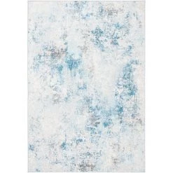 Tapis D'intérieur Bohème Chic Tissé à La Puissance, Collection Tulum, TUL209, En Ivoire & Bleu, 91 X 152 Cm Par SAFAVIEH - Ivoire & Bleu