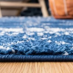 Tapis D'intérieur Bohème Chic Tissé à La Puissance, Collection Tulum, TUL229, En Bleu Marine & Ivoire, 160 X 229 Cm Par SAFAVIEH - Bleu Marine & Ivoire -Tapis et paillasson Soldes 53864035 5