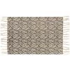 HOMEMAISON Tapis Rectangulaire En Jute Et Coton Noir 60 X 90cm