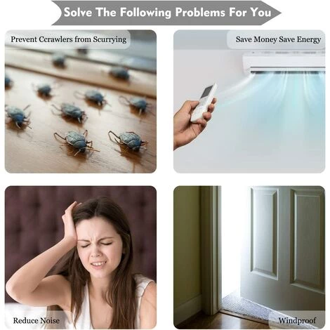 VERSAILLESFR 96cm Bas De Porte Unilatéral Avec Joint Auto-Adhésif Weather Stripping Door Seal Strip Boudin De Porte Stop Froid Protection Contre Les Courants D’air Et Le Bruit Noir ,Versailles 5 VERSAILLESFR 96cm Bas De Porte Unilatéral Avec Joint Auto-Adhésif Weather Stripping Door Seal Strip Boudin De Porte Stop Froid Protection Contre Les Courants D’air Et Le Bruit Noir ,Versailles – Image 5