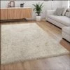 Paco Home Tapis À Poils Hauts, Tapis Flokati Douillet Moderne, Uni En Beige 60x100 Cm