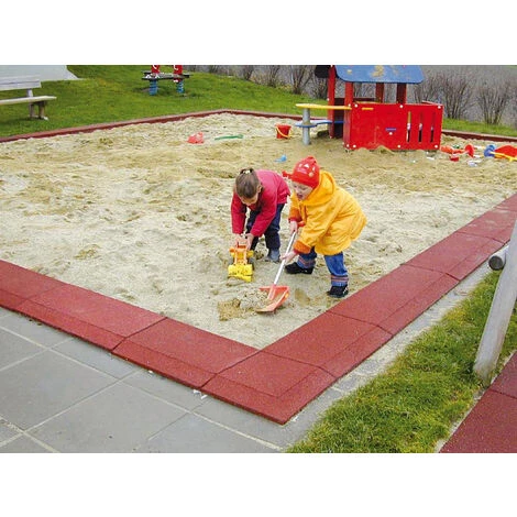 GRANUGREEN Pièce D'angle De Bordure En Caoutchouc Aires De Jeux / Bande Forme De L - 40 X 40 Cm - Noir 3 GRANUGREEN Pièce D'angle De Bordure En Caoutchouc Aires De Jeux / Bande Forme De L - 40 X 40 Cm - Noir – Image 3