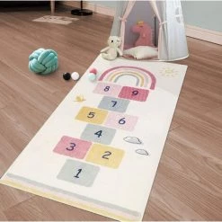 LOKHOM Tapis Enfant Tapis Puzzle 70 X 160 CM Tapis D Eveille Bebe Tapis De Sol Arc-en-ciel Doux Et Durable Tapis De Jeu Pour Enfant Pour Chambre ¨¤ Coucher, Salle De Jeux, Cr¨¨che, Cadeau Pour Filles Et Gar?ons (color¨¦)