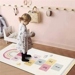 LOKHOM Tapis Enfant Tapis Puzzle 70 X 160 CM Tapis D Eveille Bebe Tapis De Sol Arc-en-ciel Doux Et Durable Tapis De Jeu Pour Enfant Pour Chambre ¨¤ Coucher, Salle De Jeux, Cr¨¨che, Cadeau Pour Filles Et Gar?ons (color¨¦) -Tapis et paillasson Soldes 54009416 3