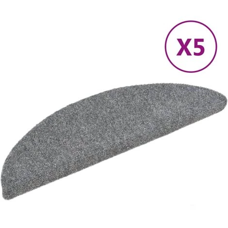 Hommoo Tapis Autoadhesifs De Marches 5 Pcs Gris Clair 56x17x3 Cm 2 Hommoo Tapis Autoadhesifs De Marches 5 Pcs Gris Clair 56x17x3 Cm – Image 2