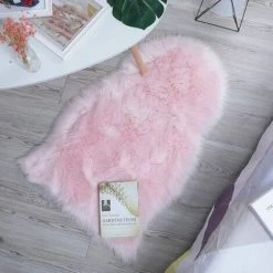 READCLY Tapis En Fausse Fourrure Carpette Moelleuse Chambre à Coucher, Salon, Crèche | Décoratif Coussin De Chaise Canapé Natte (Rose, 60x90cm) -Tapis et paillasson Soldes 54067432 4