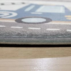 Paco Home Tapis Enfant Tapis Chambre Enfant Voitures Rue Motif Montagne Nuage Crème Bleu 120x160 Cm -Tapis et paillasson Soldes 54127564 4