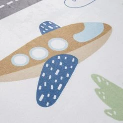 Paco Home Tapis Enfant Tapis Chambre Enfant Voitures Rue Motif Montagne Nuage Crème Bleu 120x160 Cm -Tapis et paillasson Soldes 54127564 5