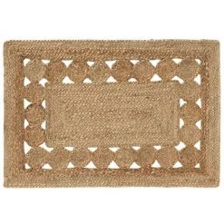DOUCEUR D'INTÉRIEUR Tapis Rectangle 60x90 Cm Balita Jute Ajourée - Beige