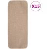 VidaXL Tapis Escalier Antidérapants 15 Pcs 60x25cm Beige Rectangulaire - Beige