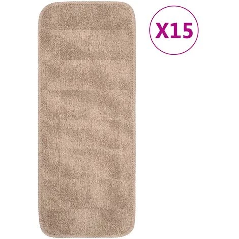 VidaXL Tapis Escalier Antidérapants 15 Pcs 60x25cm Beige Rectangulaire - Beige 1 VidaXL Tapis Escalier Antidérapants 15 Pcs 60x25cm Beige Rectangulaire - Beige