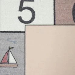 Paco Home Tapis Pour Enfant Chambre D'Enfant, Tapis De Jeu Motif Rues, Marelle, Rose 80x150 Cm -Tapis et paillasson Soldes 54334025 5