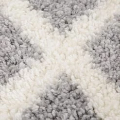 Paco Home Tapis Poils Longs Tapis Salon Shaggy Motif Scandinave Motif Diamant Gris Blanc 60x100 Cm -Tapis et paillasson Soldes 54422399 3