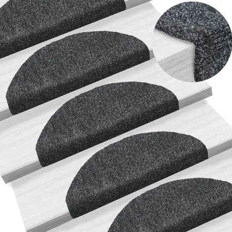 TRUE DEAL Tapis Autoadhésifs De Marches 5 Pcs Gris Foncé 65x21x4 Cm 1 TRUE DEAL Tapis Autoadhésifs De Marches 5 Pcs Gris Foncé 65x21x4 Cm