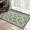 TINOR Tapis De Porte Anti-Poussière, Tapis De Porte Antidérapant Anti-Salissant Intérieur Et Extérieur, Tapis De Sol Super Absorbant, Tapis De Porte Lavable En Machine (Vert, 50 X 80 Cm)