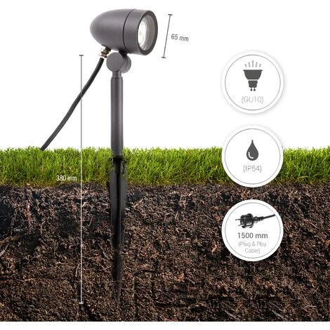 Paco Home Paco Home Lampe Plante Éclairage Jardin Déco Extérieur Abri Jardin Piquets Anthracite 1, Lampe à Picots - Anthracite 5 Paco Home Paco Home Lampe Plante Éclairage Jardin Déco Extérieur Abri Jardin Piquets Anthracite 1, Lampe à Picots - Anthracite – Image 5