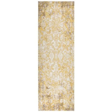 VidaXL Tapis à Tissage Plat D'extérieur 80x250 Cm Jaune - Jaune 1 VidaXL Tapis à Tissage Plat D'extérieur 80x250 Cm Jaune - Jaune