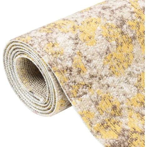 VidaXL Tapis à Tissage Plat D'extérieur 80x250 Cm Jaune - Jaune 2 VidaXL Tapis à Tissage Plat D'extérieur 80x250 Cm Jaune - Jaune – Image 2