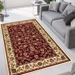 WMD Tapis Oriental Floral Persan Pour Le Salon Istanbul ROS001IST | Taille: 80 X 200